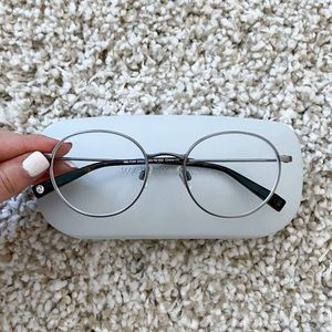 Warby Parker Milton Medium Jet Silver Glasses